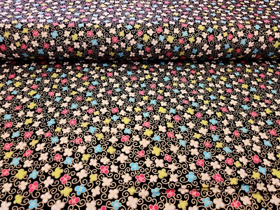 Sakura Floral Cotton Fabric Kanvas Asian Theme By the Yard