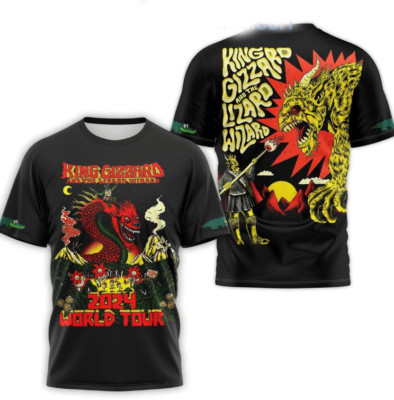 King Gizzard And The Lizard Wizard 2024 World Tour AOP 3D T-Shirt