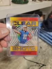 2021 Panini Illusions Justin Herbert Clear Shots Gold 4/25 