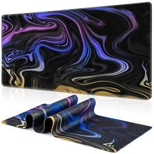 Gaming Mouse Pad Fluid Pattern Mouse Pad 31.5x11.8inch Large Extended Compute...