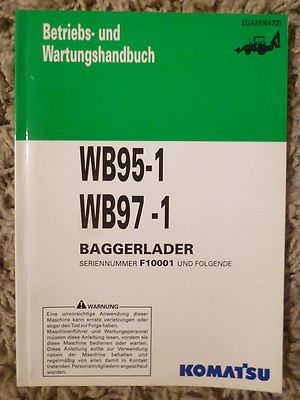 Komatsu Baggerlader WB95-1 und WB97-1 Betriebsanleitung