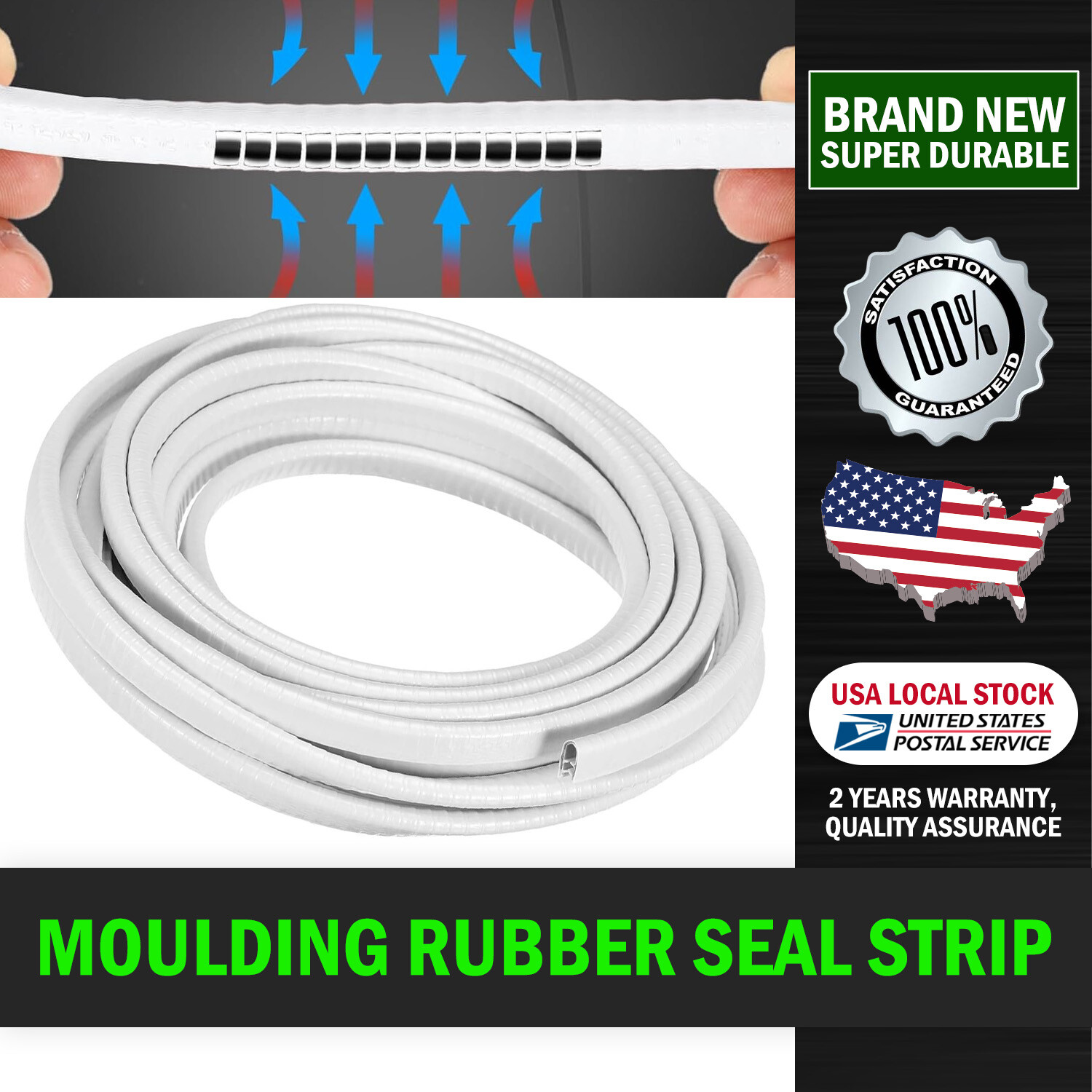 24m Rubber Seal Strip Decoration Car Parts Door Window Push-On Pinch Weld Trim