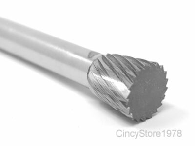 SN2S Taper Shape 3/8'' Carbide Burr Bur Tool Die Grinder Bit 1/4'' Shank NEW