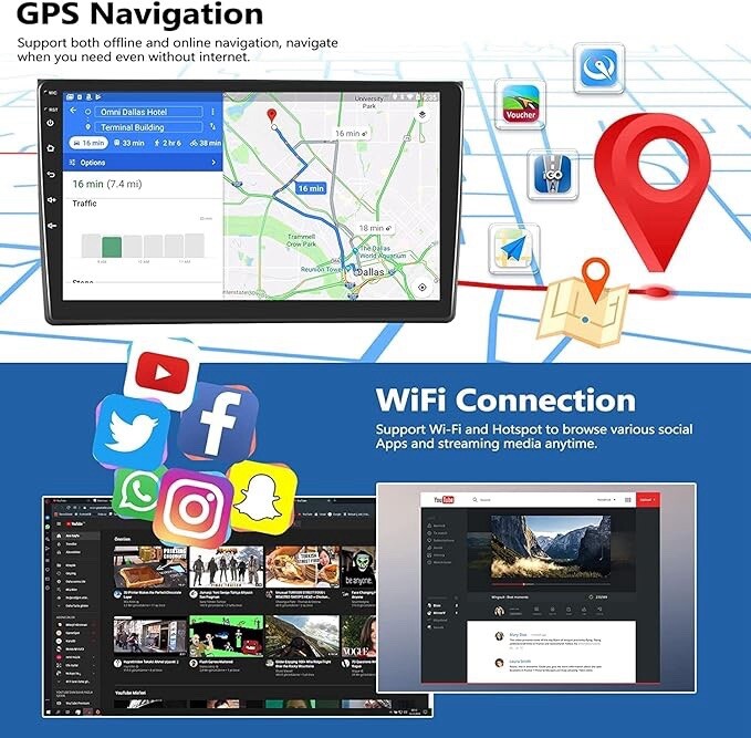 Autoradio Android 13 Audi A4 écran tactile HD avec navigation GPS et Bluetooth - 4