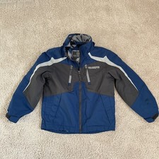 Free Country Kid's Jacket L Large Blue Black Extreme Performance Coat Zip