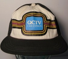 Vintage 1980s QCTV Cablevision Cable TV Canada SNAPBACK TRUCKER HAT CAP HIPSTER