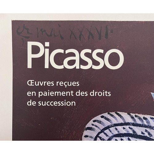 Picasso Grand Palais 1979 Litho Poster "Le Chapeau de Paille au feuillage bleu" - Picture 4 of 8