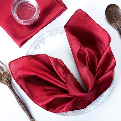 50/100pc Satin Table Napkin handkerchief Hanky Wedding Décor - 12"X12" & 20"X20" - Picture 3 of 48