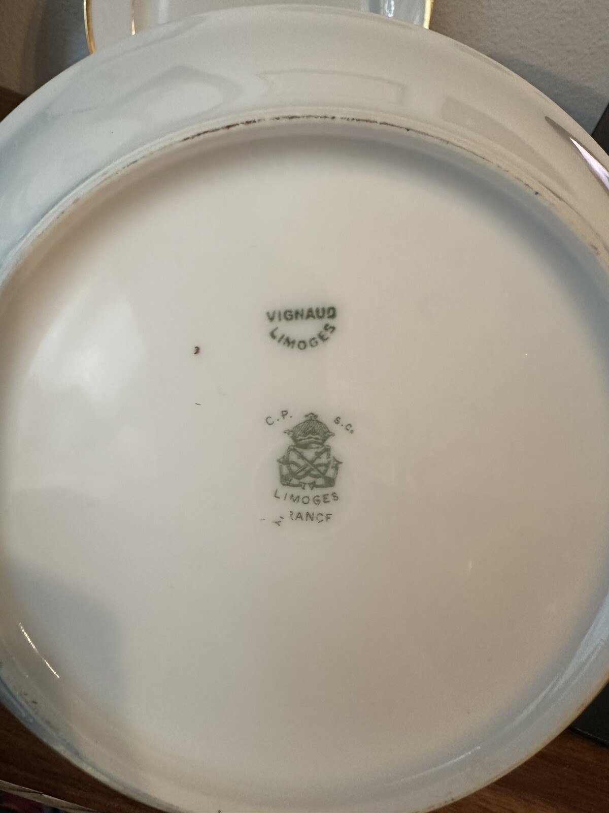 Antique Vintage LIMOGES Haviland Vignaud Gold Rim Porcelain China, LOT of 37 pcs