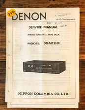 Denon DR-M12HR DR-M12 HR Cassette Deck Service Manual Original