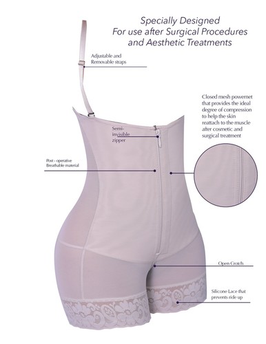 Post Surgery Compression Mid-Thigh Body Shaper - Picture 5 of 30