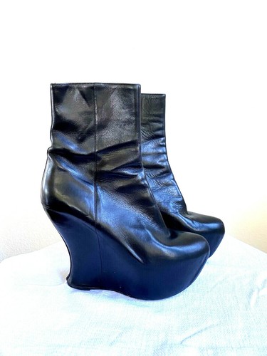 platform wedge bootie