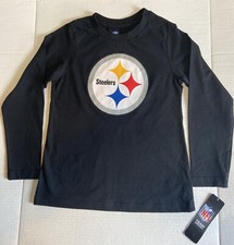 NFL Team Apparel Pittsburgh Steelers Kids Long Sleeve T-shirt Size L-G-G-7
