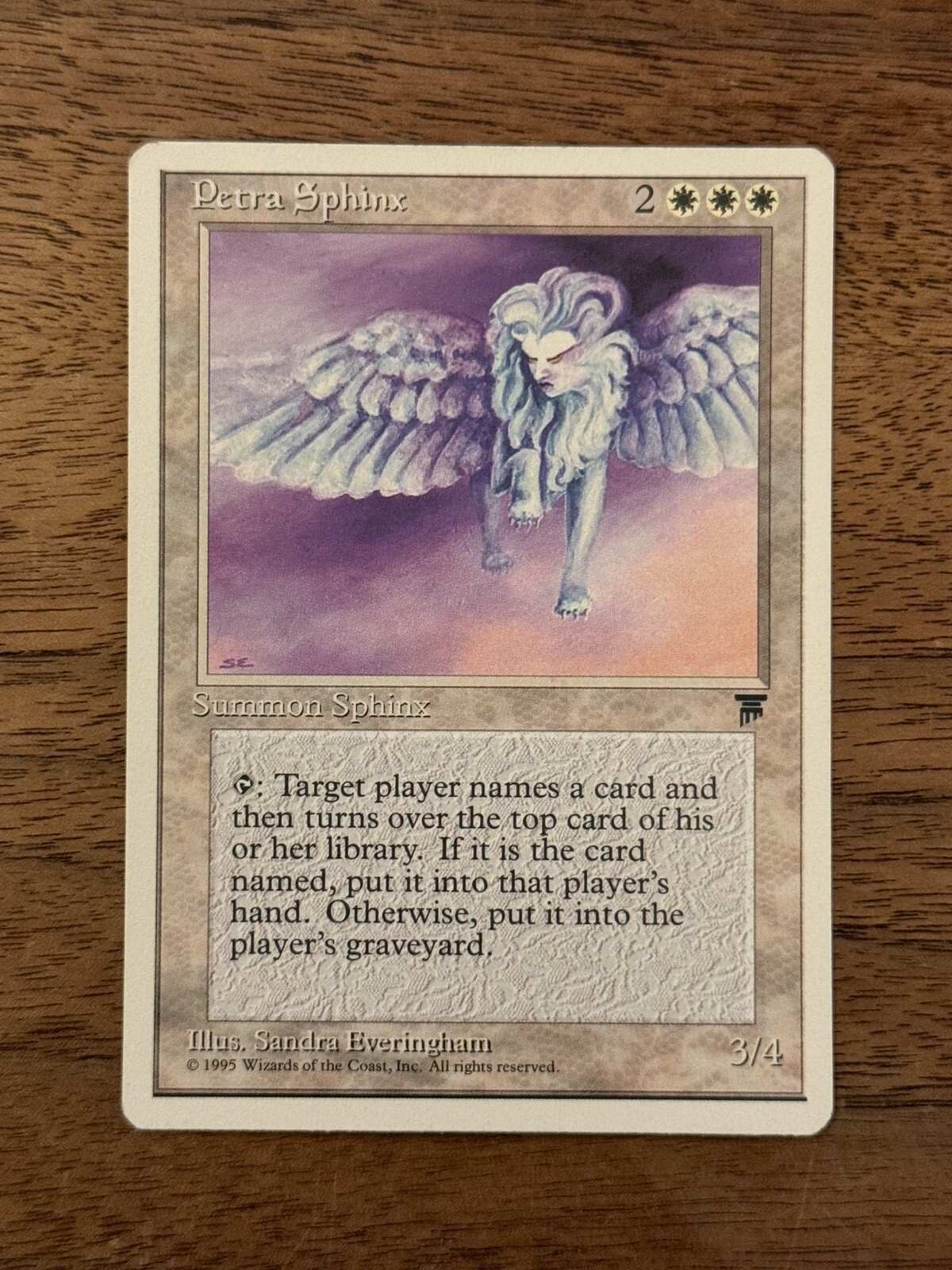 Petra Sphinx NM+ NEVER PLAYED MTG Chronicles Magic VINTAGE FREE SHIPPING