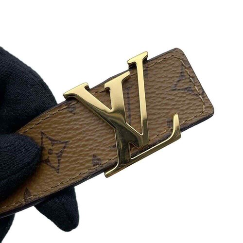LOUIS VUITTON Belt Size 80 Monogram Reverse Canvas Brown M0296 - Imagen 11 de 14