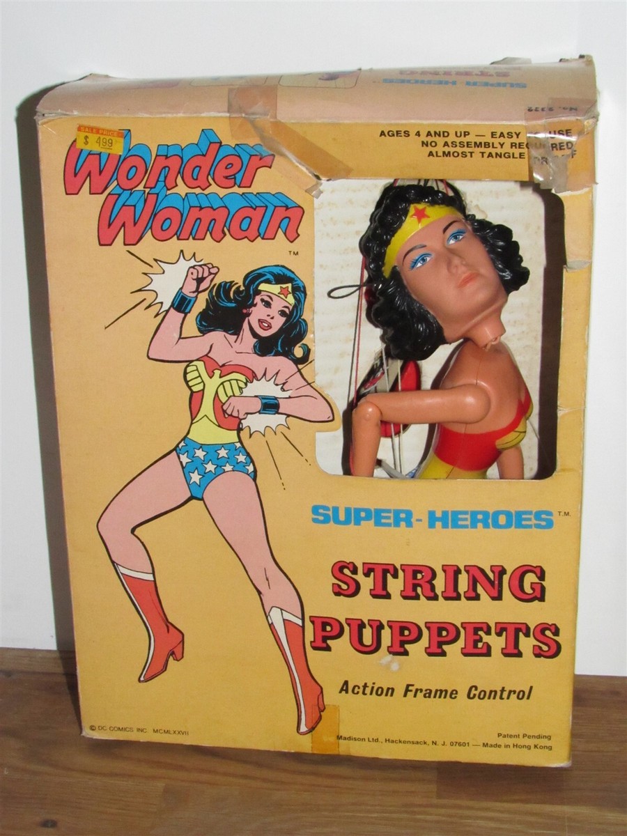 DC Comics Super-Heroes Vintage 1977 Wonder Woman String Puppet w