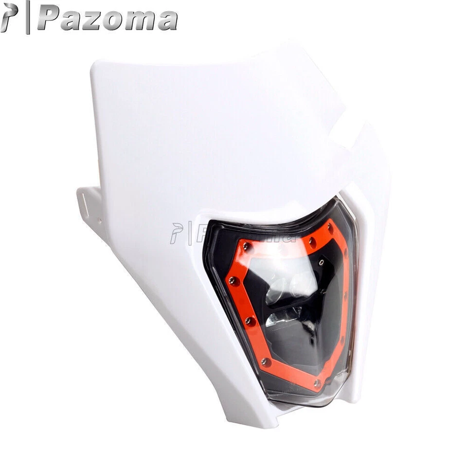 For Honda CR125R /250R CRF100F CRF150R Dirt Bike LED Headlight White Cover 08-15 - Image 4 of 4