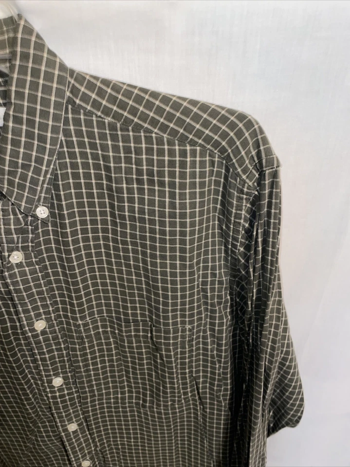 Camisa de Vestir Geoffrey Beene Para Hombre Talla Mediana Gris Rayas Negocios Formal Ciudad Foto 4 de 4