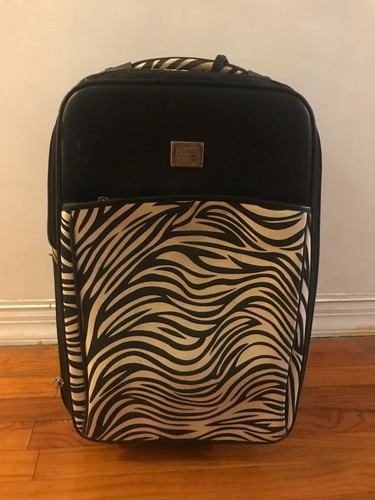 Vintage Liz Claiborne Tiger Print Rollaway Carryon Suitcase