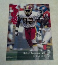 MICHAEL WESTBROOK 1995 UD COLLECTOR'S CHOICE RC ROOKIE CARD # U60 A1340. rookie card picture
