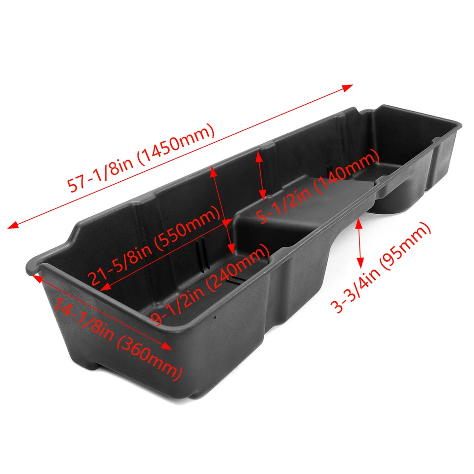 Under seat Storage Box 99-06 fits Chevy/GMC Silverado/Sierra Extended Cab 4-Door - Image 2 of 4