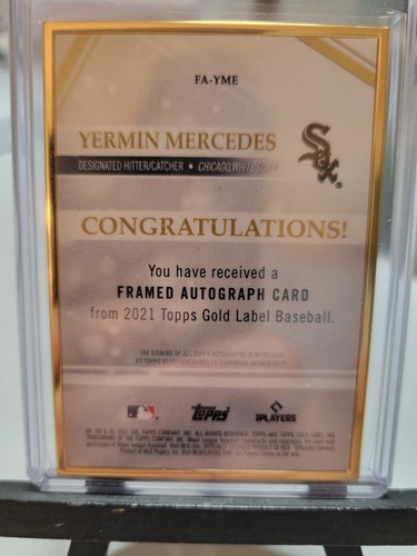 Yermin Mercedes Rookie 2021 Topps Gold Label Auto - Bild 2 von 2