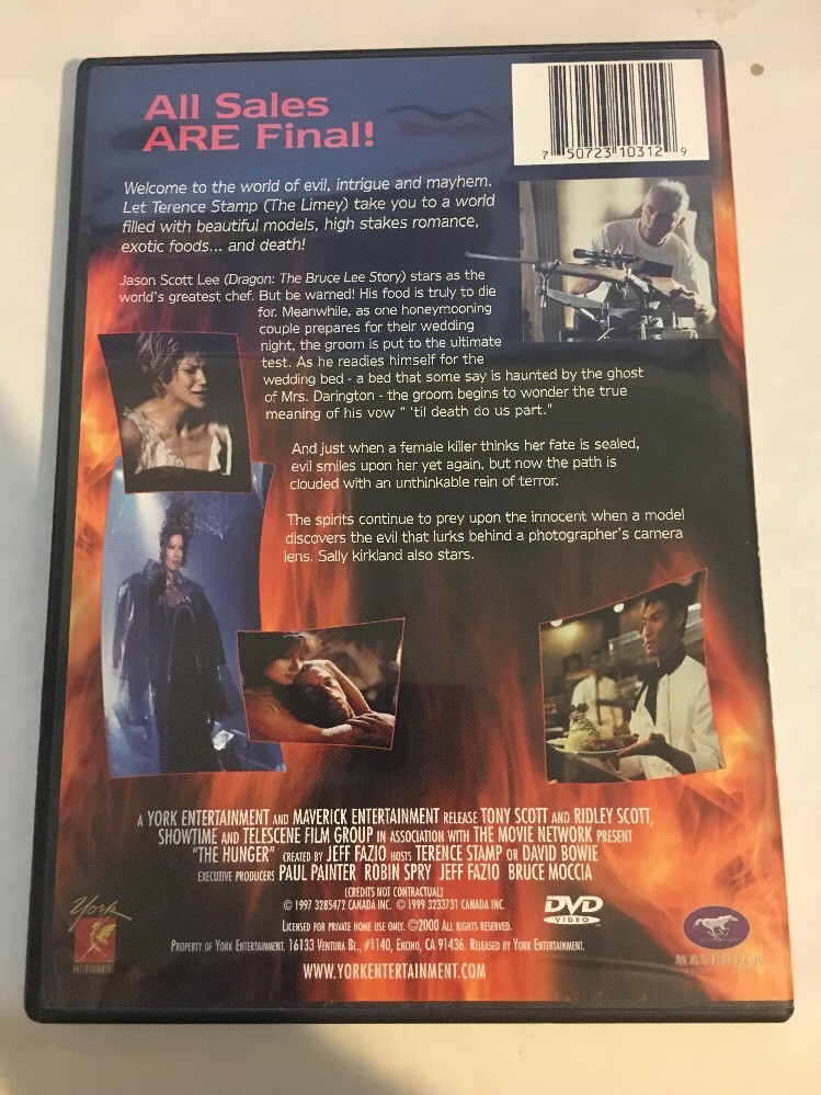 THE HUNGER COLLECTION: SOUL FOR SALE (DVD, 2000) LIKE NEW RARE