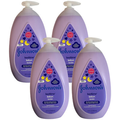 4-New Johnson's Baby Moisturizing Bedtime Baby Body Lotion with Coconut Oil & Re