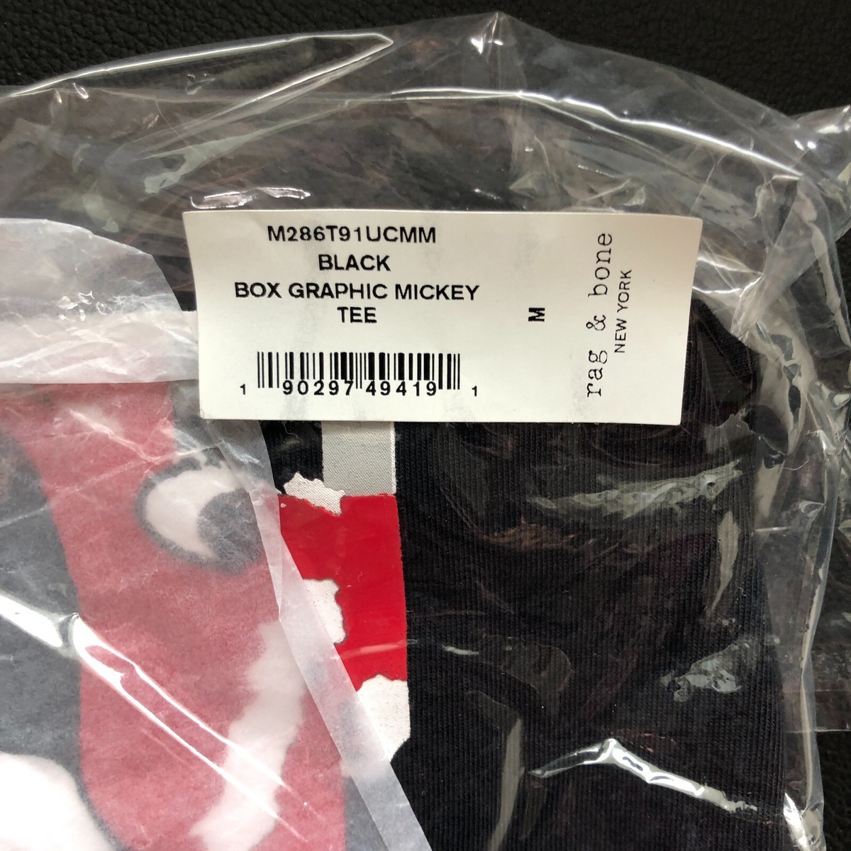 バッグ S Size M) Rag And Bone Mickey Mouse Box Graphic 90th Birthday Black