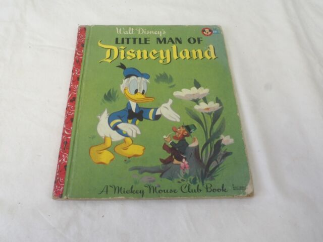 1955 Walt Disney´S Poco Man Of Disneyland-1st Edición Mickey Mouse Club Libro