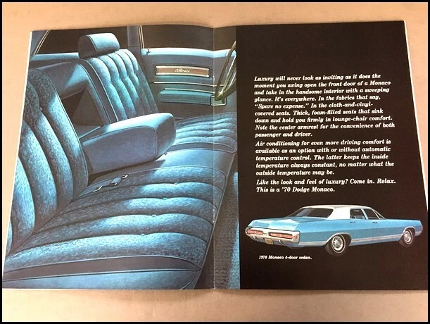 1970 Dodge Monaco and 500 12-page Original Car Sales Brochure Catalog Foto 4 de 4