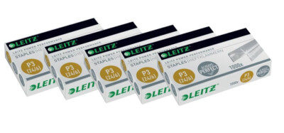 5 x Leitz Heftklammern 5570 Klammern P3 verzinkt 24/6 Tackernadeln 1000 Stück
