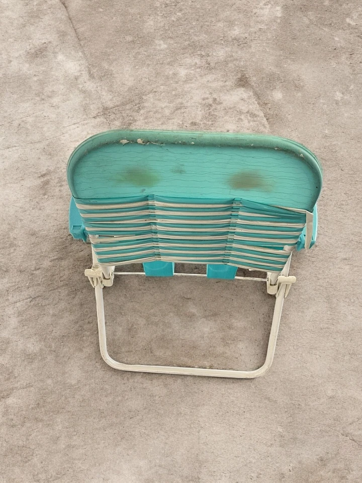 Tubo de vinil PVC geléia Y2K vintage plástico dobrável gramado cadeira de praia infantil - Imagem 2 de 2