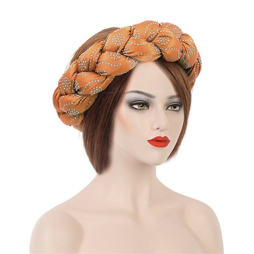 Bunte Head Wraps Haarbänder für Frauen Zopf gedreht große Stirnbänder Kopfbedeckung - Bild 35 von 54