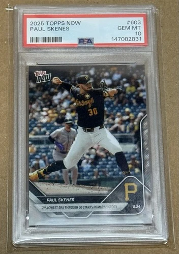 2025 TOPPS NOW #603 PAUL SKENES PSA 10
