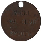 1948 George VI Half Penny – Stamped VICKI 81 Club Bournemouth Counterstamp