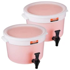 2Pack 3 Gallon Drink Dispenser with Drip-Free Spigot for Party Iced Tea Lemonade