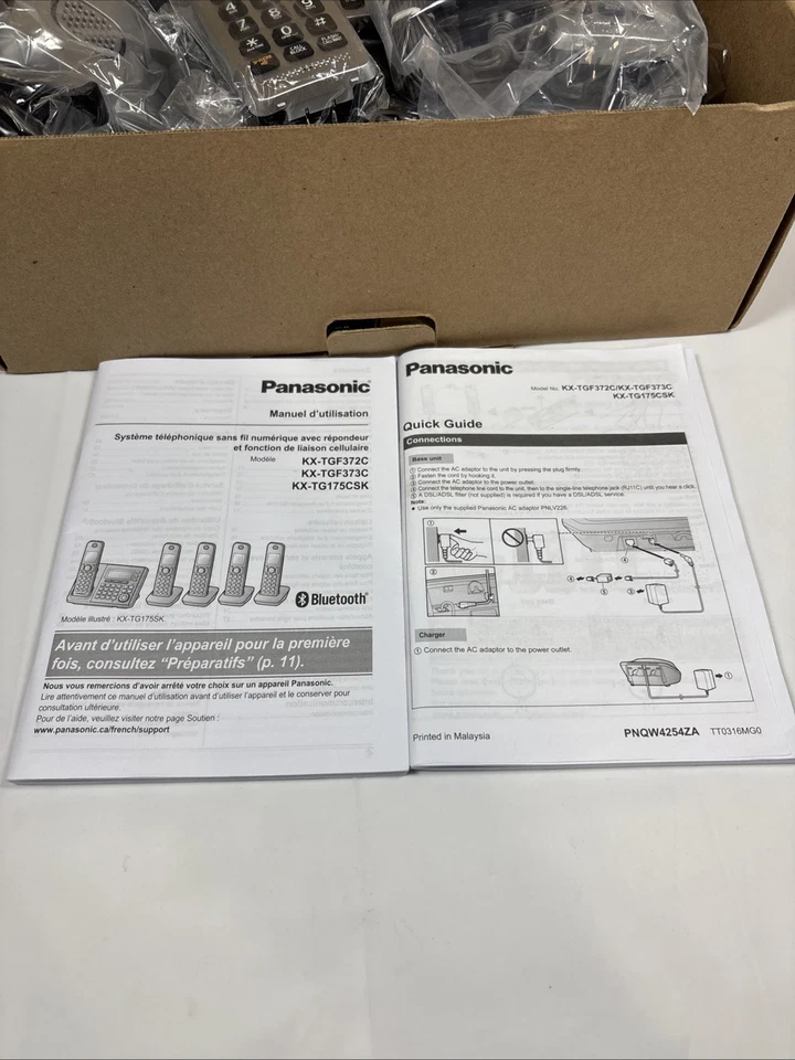 Panasonic Reacondicionado KX-TGF376S Teléfono Inalámbrico 6 Teléfonos Bluetooth Bloque de Llamadas Foto 4 de 4