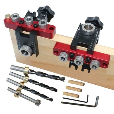 Pocket Hole Jig 3in1 Adjustable Doweling Drill GuideLocator Woodworking Tool