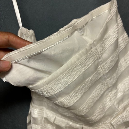 Alice + Olivia Mini Dress Silk Blend Sheer Strapless Babydoll Fairycore Feminine - Picture 6 of 11