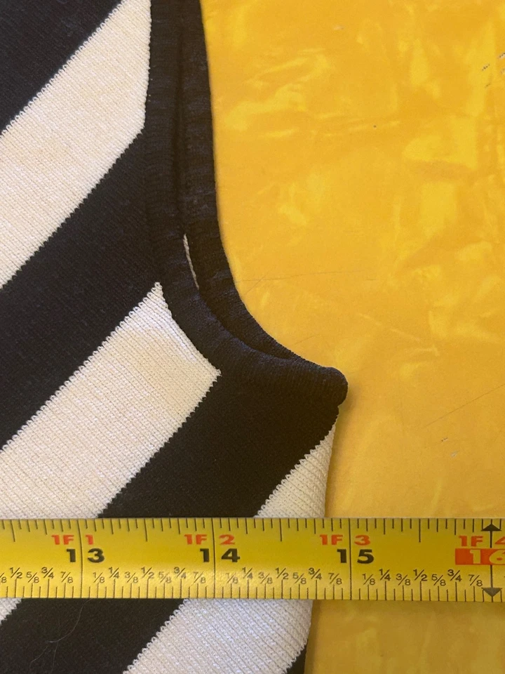 Suéter Top Harold's Blanco y Negro Sin Mangas Talla M De Colección Foto 4 de 4