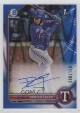 2022 Bowman Chrome Prospect Blue RayWave Refractor 68/150 Danyer Cueva Auto 10no