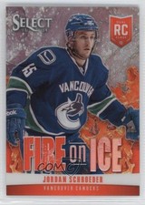 2013 Panini Select Fire on Ice Rookies Silver Prizm 25/25 Jordan Schroeder 1fd