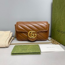 Gucci Pre-Owned Authentic Chain Bag Caramel F...
