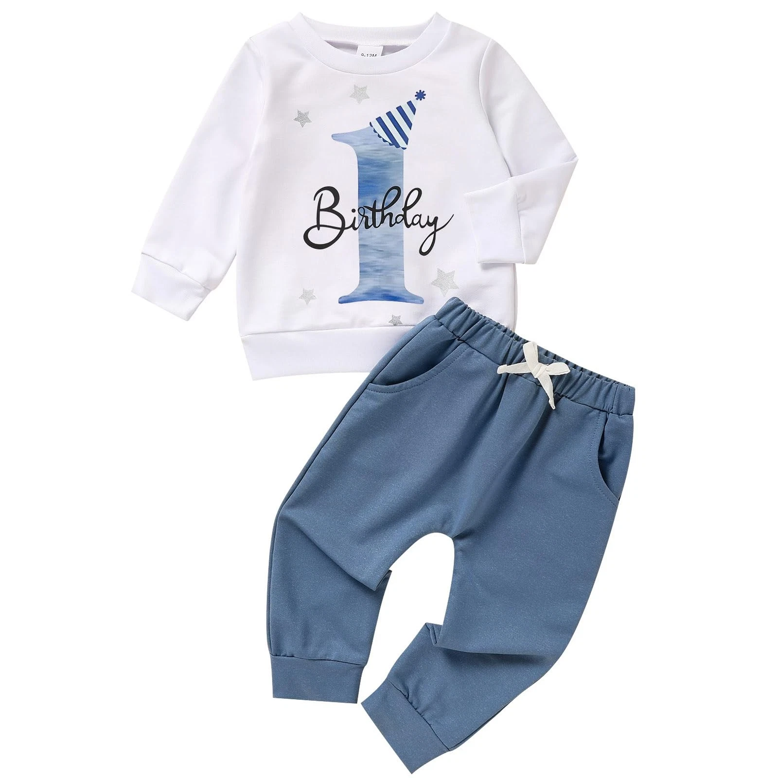 1st Clothes Outfit Boy Baby Year Old Outfit Long Sleeve Shirt Pants Fall Wint...