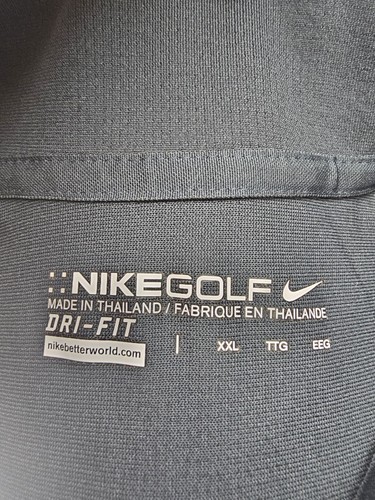 Nike Golf Mens XXL Gray Standard Fit Dri-Fit Polo Golf Shirt - Picture 5 of 6