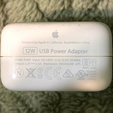 Apple 12W USB Power Adapter Charger Model A1401 Fast Wall Plug OEM