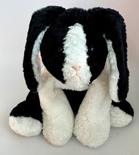 Vintage Mary Meyer Flip Flops BOBBIE BUNNY Black White Rabbit Plush Bean Bag