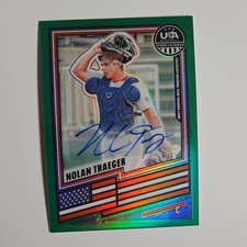 Panini Stars & Stripes Nolan Traeger #128 Prizm Auto USA Baseball Card