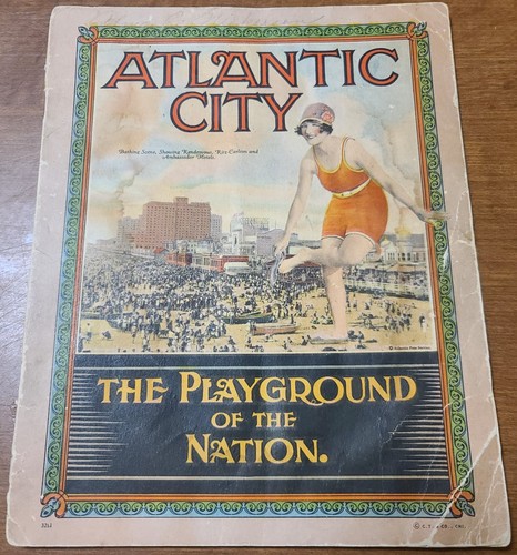 Vintage 1920's The Atlantic City Playground Of The Nation Brochure All Color